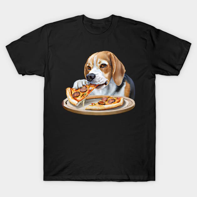 Pizza-loving beagle T-Shirt by FromBerlinGift